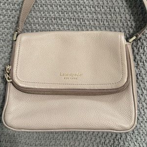 Kate Spade Lilac Purple Leather Crossbody Zip Flap Handbag